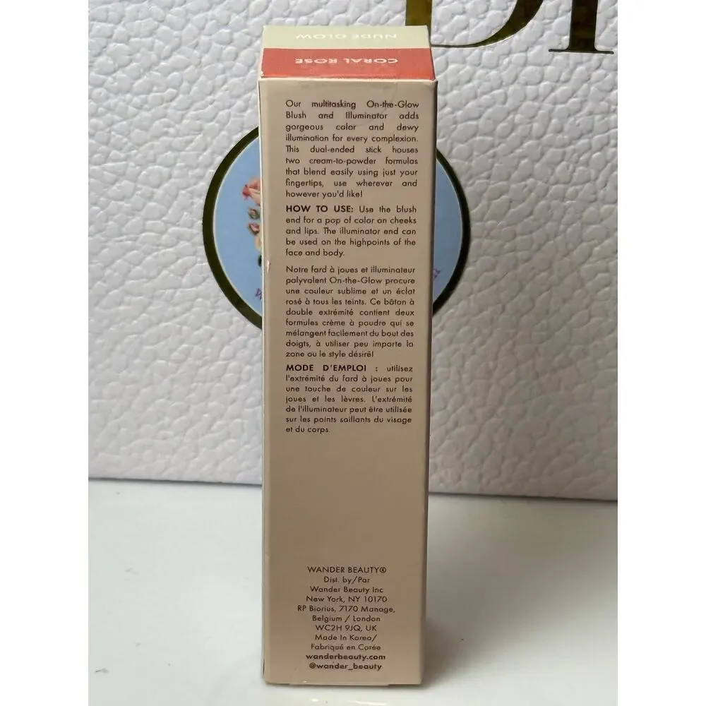 Wander Beauty On-the-Glow Blush & Illuminator duo - CORAL ROSE / NUDE GLOW - NEW